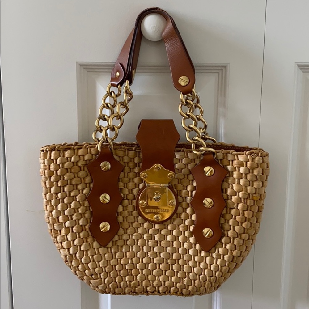 Micheal Kors straw tote